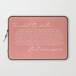 for what it's worth Computer Cover by typutopia - Laptop Sleeve - 13"