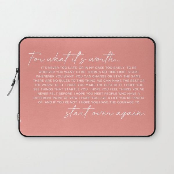 for what it's worth Computer Cover by typutopia - Laptop Sleeve - 13"