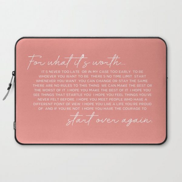 for what it's worth Computer Cover by typutopia - Laptop Sleeve - 15"