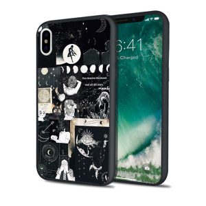 fundas moon collage case for iphone 11 pro xs max xr 8 7 6s plus 5s se 5 case soft silicone cover.