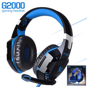 g2000 gaming headset over-ear gaming headphones surround stereo noise reduction with mic led light for nintendo switch pc game in box