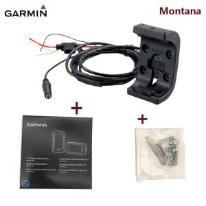 garmin montana 650 motorcycle heavy machine bracket with power cord audio interface original garmin