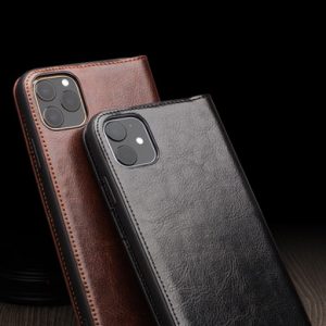 genuine leather case for iphone 11 pro flip cover with card slots pocket