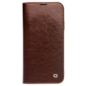 genuine leather phone cover for iphone 11 pro flip case with card slots pocket