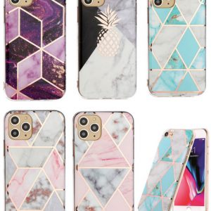 geometry marble soft tpu imd case for samsung s10 s10e a10 a20 a40 a50 a70 a20e a10s a50s plating pineapple luxury hybrid rock chromed cover