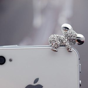 glass resin earphone anti dust plug for iphone 6s plus mini jack 3.5mm cute koala cover for iphone se samsung gadget accessories