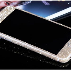 glitter bling shiny full body sticker matte skin screen protector for iphone7 7plus 6 6s plus 5 5s samsung s7 edge s8 plus front+back decals