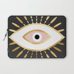 gold foil evil eye in blush Computer Cover by The Best Print Shop - Laptop Sleeve - 13"