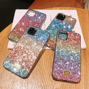 gradient glitter premium rhinestone case luxury designer women defender phone case for iphone 11 pro xr x xs max 6 7 8 plus