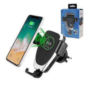 gravity auto car phone holder qi fast wireless charger with one-hand operation for iphone x xr xs max 8 plus samsung universal phones