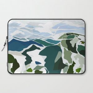 green mountains Computer Cover by Danse de Lune - Laptop Sleeve - 15"