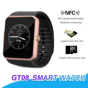 gt08 bluetooth smartwatch with sim card slot nfc health watches for android samsung and apple iphone smartphone smart watches with box