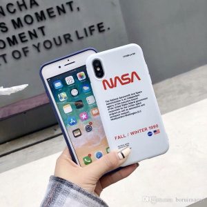 happy happy space agency nasa luxury designer shockproof soft silicone phone case cover for iphone x 6 6s 7 8 plus iphone xs max xr