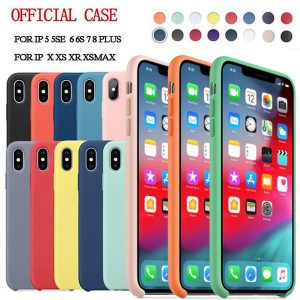 have logo official original liquid silicone rubber shockproof cover case for apple iphone 11 pro max xs xr x 8 7 6 6s plus with retail box