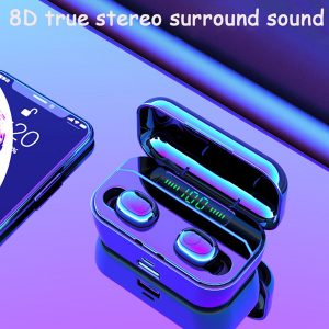 headphones tws bluetooth earphone double ears in-ear led display with 3500mah charged warehouse can charging phone 1pcs delivery