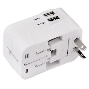 hht202 international power travel adapter dual usb port drop protection bag