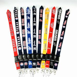 high quantity baseball team lanyards id badge neck lanyard holder keychain straps for mobile phone fast shipping