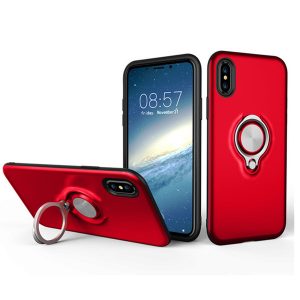 hybrid armor cases with ring holder for iphone xr xs max 8plus 7 6s s9 s8 plus woft design