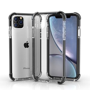 hybrid dual color clear hard acrylic back cover anti-scratch shockproof absorption case for new iphone 11 pro xr xs max x 6 7 8 plus