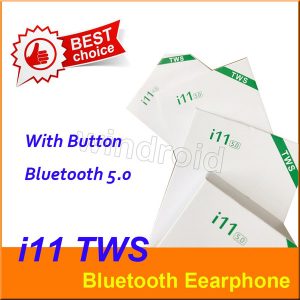 i11 tws wireless bluetooth headphones 5.0 ture stereo earphones headset earbuds with button charging box mic for all phone 50pcs