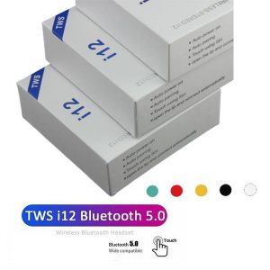 i12 tws bluetooth 5.0 wireless bluetooth headphones support earphones colorful touch control wireless headset earbuds sale