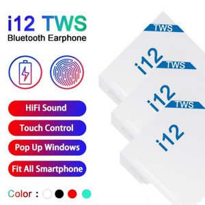 i12 tws bluetooth 5.0 wireless bluetooth headphones support pop up window earphones colorful touch control wireless headset earbuds sale