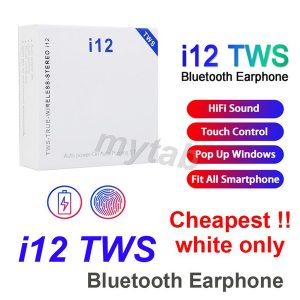 i12 tws bluetooth 5.0 wireless bluetooth headphones support pop up windows earphones touch control wireless headset earbuds good quality