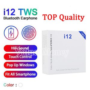 i12 tws earbuds ture wireless bluetooth 5.0 headphone touch control headset auto pairing binaural call pop up window mic earphone pk i13 i15