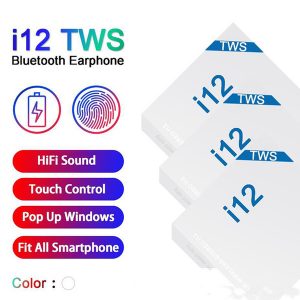 i12 tws earbuds wireless bluetooth 5.0 headphones touch control auto pairing binaural call headset hifi sound mini earphone