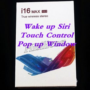 i16 max tws wireless earphone bluetooth v5.0 with pop-up window touch control wake up siri headset for iphone x samsung pk i12