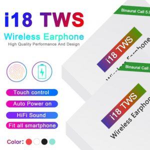 i18 tws touch 5.0 wireless bluetooth headphones with pop up window stereo earphones auto power on auto paring fast delivery