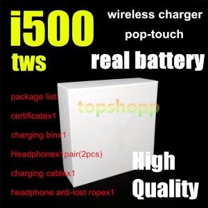 i500 tws air 2 wireless earphones pk w1 h1 chip sensor control earbuds wirless charging earbuds headphone pk i18 i30 i60 i100 i300