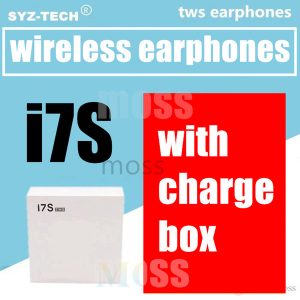 i7 i7s tws twins bluetooth earbuds mini wireless earphones headset with mic stereo v4.2 headphone with white charger box