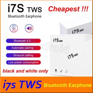 i7 i7s tws twins earbuds bluetooth headphones mini wireless earphones headset with mic stereo v5.0 for phone android 50pcs by dhl