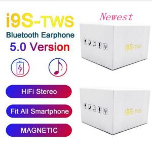 i9s tws 5.0 earphone headphone with pop up window stereo tws earbuds for all phone with charging box wireless bluetooth headphone