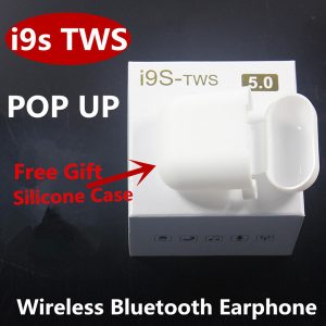 i9s-tws v5.0 bluetooth earphone wireless music handscar driver headset phone stealth earbuds support pop up window earbuds for iphone x