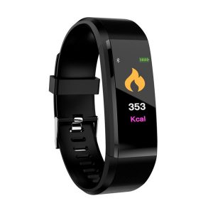 id115 plus smart bracelet fitness tracker step counter activity monitor band heart rate blood pressure monitor wristband for iphone android