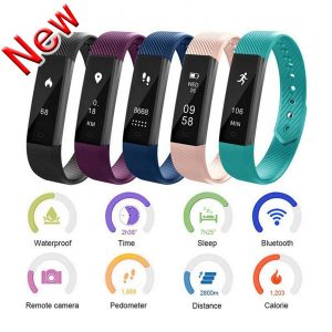 id115 smart bracelet watch fitness tracker step counter activity monitor band alarm clock vibration wristband for ios android