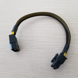 ide plus 4pin to graphics card 6pin power supply cable female to male with net cover 20cm