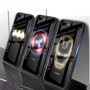 iphone11 light mobile phone shell apple xr/xsmax luminous tempered glass cover shell phone case protective cover