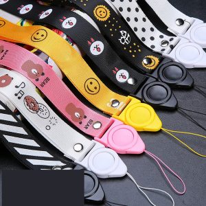 lanyard neck strap cartoon detachable rotating for cell phone certificate love smile bear rabbit zebra dot chick 100pcs/