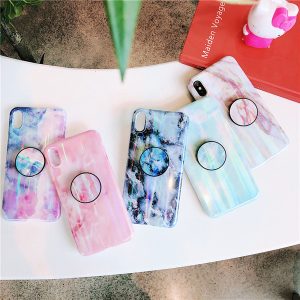 laser marble phone case for iphone xs max xr x 8 7 6 plus soft tpu silicone phone cases with bracket