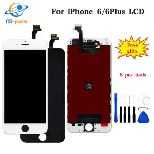 lcd display for iphone 6 6s 7g 8g with touch digitizer complete screen with frame full assembly replacement parts dhl ship black/white