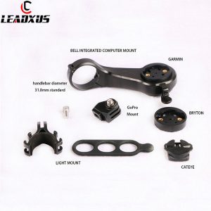 leadxus 2019 bicycle bell+bicycle computer mount for garmin/bryton/cateye support rhythm camera with bell