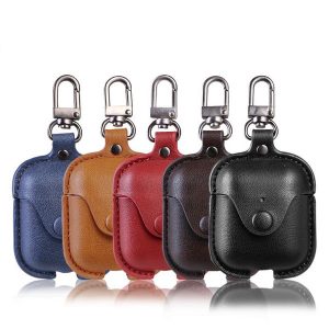 leather case for airpods pro protective cover for airpods 1 2 pro charging box with hook