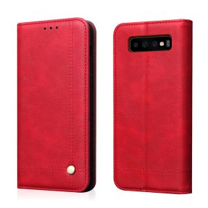 leather flip cover for samsung note 10 s8 s10 plus s7 edge card slot wallet kickstand magnetic detachable shockproof protective back shell