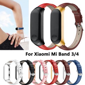 leather wrist bracelet for xiaomi mi band 4 3 sport strap watch wrist strap for xiaomi mi band 3 bracelet miband 4 strap