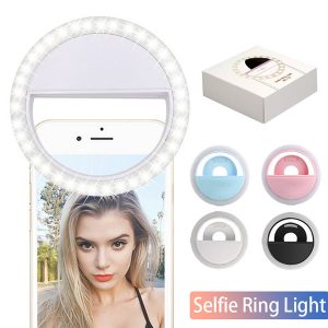 led selfie light for iphone xr xs 8 7 ring light flash lamp selfie ring light camera pgraphy for samsung in box