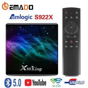 lemado x88 king android tv box 4g 128g amlogic s922x ethernet 1000m bluetooth 5.0 tv box android 9.0 support 4k netflix youtube