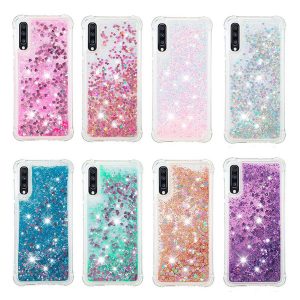 liquid quicksand phone case for samsung a70 a50 a30 a20 a7 2019 shockproof glitter sequins case cover for samsung galaxy s10 s9 plus m30 a10